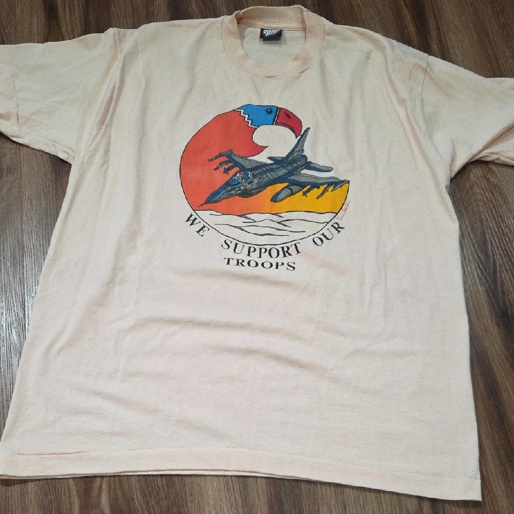 Screen Stars Best XL Peach Tee - Made in USA Single Stitch